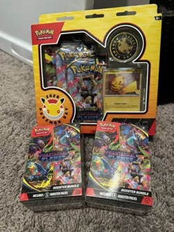 Pokemon TCG 2026 Pokemon Day Box & 2 Phantasmal Flames booster bundles Lot of 3 - Image 1