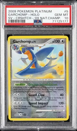 2009 POKEMON PLATINUM SUPREME VICTORS #5 GARCHOMP-HOLO PSA 10 - Image 1