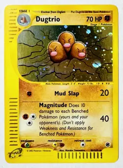 2002 Pokemon Expedition Base Set 10/165 Dugtrio Holo Rare NM - Image 3
