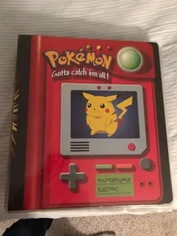 Pokemon Binder 1999 Pikachu Meowth With 56 Pages Empty - Image 1