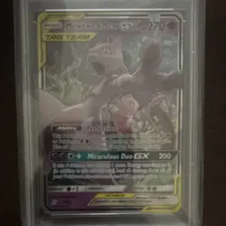 Pokemon 2019 Sm-Unified Minds Mewtwo & Mew GX 71/236 Ultra Rare Holo PSA 10 - Image 3