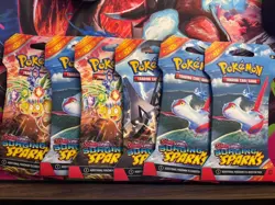 Pokemon Scarlet & Violet Surging Sparks Booster Pack Sleeved x6 - Image 1