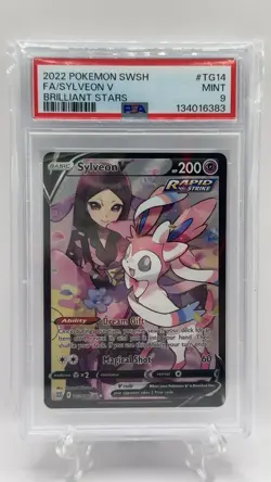 Pokemon Sylveon V Brilliant Stars Trainer Gallery Full Art #TG14 PSA 9 Mint - Image 1