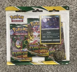 2021 Pokemon Sword & Shield Evolving Skies 3-pack Blister Umbreon Promo SEALED - Image 1