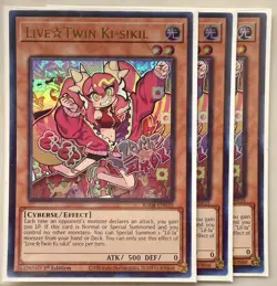 3x Live Twin Ki-sikil 1st Edition Ultra Rare RA04-EN035 Yu-Gi-Oh! - Image 1