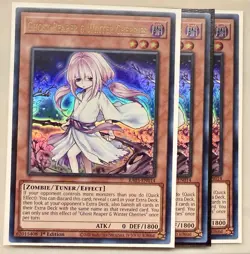 Yugioh! 3x Ghost Reaper & Winter Cherries Alt RA03-EN014 Ultra Rare 1st Ed NM - Image 1