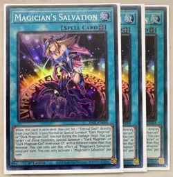 Yugioh! 3x Magician's Salvation RA01-EN068 Super Rare 1st Ed NM - Image 1