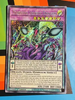 1X NM Starving Venemy Dragon - BROL-EN034 - Secret Rare 1st Edition yugioh NM - Image 1