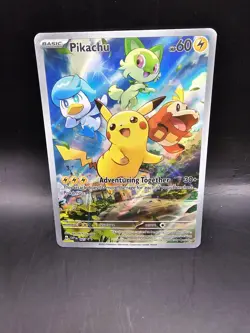 Pokemon Pikachu 027 SV: Scarlet & Violet Promo Full Art Holo Promo Card 2023 - Image 1