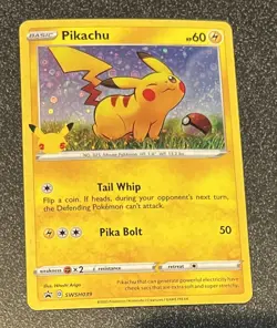 General Mills Pikachu 25th Anniversary Stamp Promo Pokemon Card SWSH039 US - Image 1