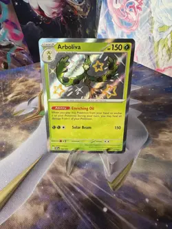 Pokemon TCG Arboliva Scarlet & Violet Paldean Fates Holo Shiny Rare Card 104/091 - Image 1