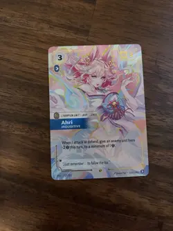 League of Legends Ahri Inquisitive Champion Unit Holo Card 227/221 - Image 1