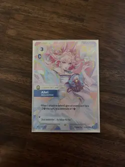 League of Legends Ahri Inquisitive Champion Unit Holo Card 227/221 - Image 3
