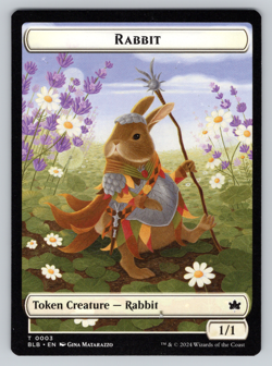 Octupus | Rabbit Double Sided Token NONFOIL- Commander: Bloomburrow MTG - Image 2