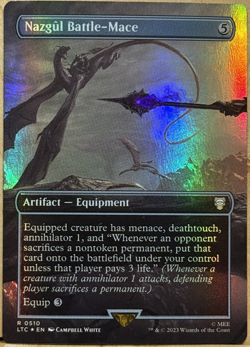 LIMITED EDITION Lord of the Rings MtG Nazgul Battle-Mace NM BORDERLESS FOIL! - Image 1