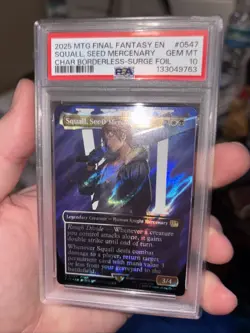 Squall, SeeD Mercenary (Borderless) (Surge Foil) Final Fantasy Foil PSA 10 🔥 - Image 1