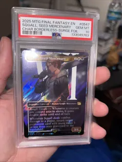 Squall, SeeD Mercenary (Borderless) (Surge Foil) Final Fantasy Foil PSA 10 🔥 - Image 2
