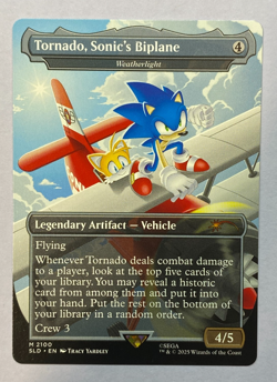 MTG - Secret Lair - Sonic: Turbo Gear - Tornado, Sonic's Biplane - NM - Image 1