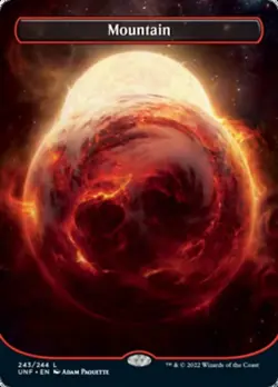 Mountain (243) (Orbital Space-ic Land) [Unfinity] Foil Near Mint - Image 1