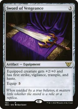 Sword of Vengeance [Neon Dynasty Commander] MTG - Image 1