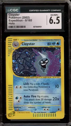 Pokemon Cloyster Expedition Holo Rare #8 CGC 6.5 - Image 1