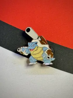 Mega M Blastoise Metal Enamel Pin Pokemon TCG - Image 1