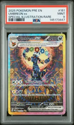2025 POKEMON PRE EN-PRISMATIC EVOLUTIONS #161 UMBREON EX PSA 9 - Image 1