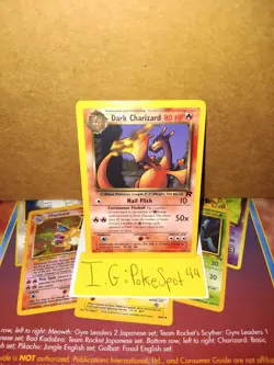 Pokemon 1999 Team Rocket Dark Charizard Unlimited Non Holo Lightly Played #21/82 - Image 1