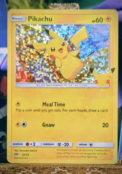 2021 Pokemon Mcdonalds Pikachu Promo 25/25 HOLO 25th Anniversary. - Image 1