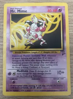 Mr.Mime 27/130- Base Set 2 Unlimited MP- Pokemon TCG - Image 1