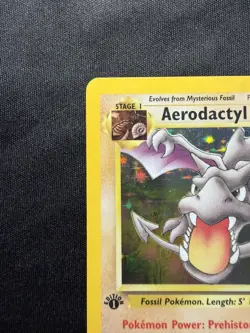 Pokemon - 1st Edition Aerodactyl 1/62 Holo Prerelease - Fossil MP - Image 2