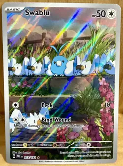 Swablu 213/182 SV04: Paradox Rift Illustration Rare Full Art Holo Pokemon TCG - Image 1