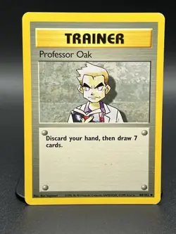 Pokemon TCG Professor Oak Trainer Base Set Unlimited 88/102 - WOTC VINTAGE - Image 1