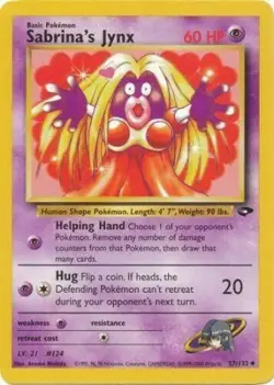 Sabrina's Jynx 57/132 Gym Challenge Unlimited Vintage 2000 Pokemon Card - Image 1