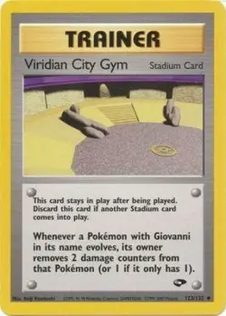 Viridian City Gym 123/132 Gym Challenge Unlimited Vintage 2000 Pokemon Card - Image 1