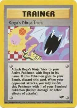 Koga's Ninja Trick 115/132 Gym Challenge Unlimited Vintage 2000 Pokemon Card - Image 1