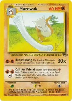 Marowak 39/64 Jungle Set Vintage 1999 Pokemon Card - Image 1