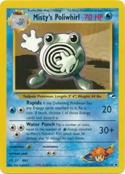 Misty's Poliwhirl 53/132 Gym Heroes Unlimited Vintage 2000 Pokemon Card - Image 1