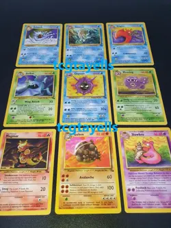 Fossil Set Commons Uncommons Psyduck Vintage 1999 Pokemon Cards - Pick From List - Image 1