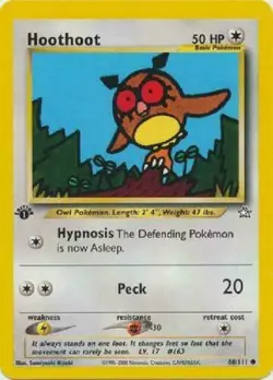 Hoothoot 60/111 1st Edition Neo Genesis Pokemon Card - Image 1
