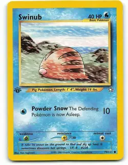 Swinub 79/111 1st Edition Neo Genesis Pokemon Card - Image 1