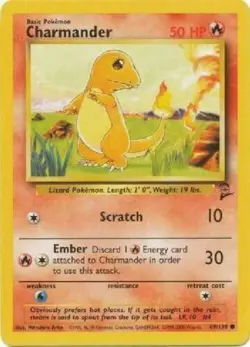 Charmander 69/130 Base Set 2 Pokemon Card - Image 1