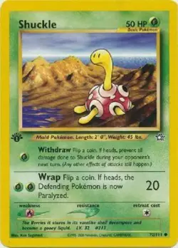 Shuckle 72/111 1st Edition Neo Genesis Common Pokemon Card - Image 1