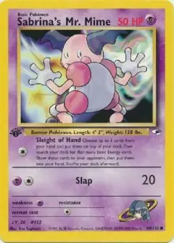 Sabrina's Mr. Mime 94/132 1st Edition Gym Heroes Pokemon Card - Image 1