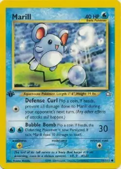 Marill 66/111 1st Edition Neo Genesis Pokemon Card - Image 1