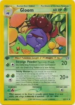 Gloom 36/111 1st Edition Neo Genesis Pokemon Card - Image 1