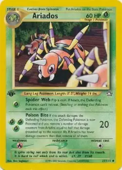 Ariados 27/111 1st Edition Neo Genesis Pokemon Card - Image 1