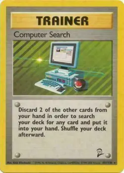 Computer Search 101/130 Base Set 2 Rare Trainer WOTC Pokemon Card - Image 1
