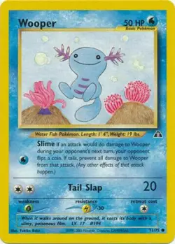 Wooper 71/75 Neo Discovery Pokemon Card - Image 1