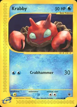 Krabby 115/165 Expedition Base Set Pokemon Card - Image 1